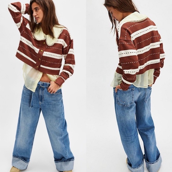 Free People Sweaters - Free people Grace Printed Cardi, Small NWT